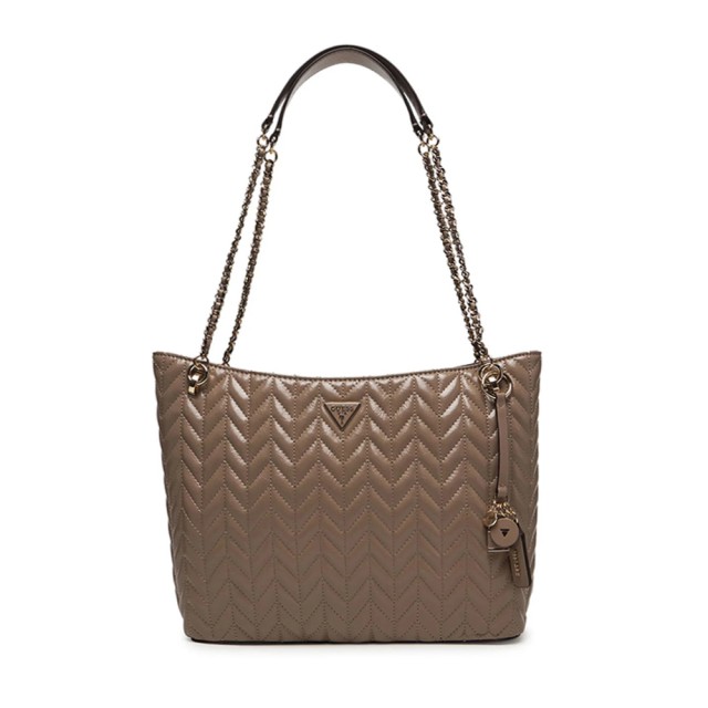 Guess Cheryl 2 Comp Tote Γυναικεία Τσάντα Μπεζ