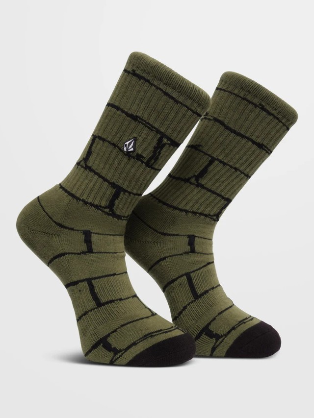 Volcom Bricker Sock Pr Κάλτσες Χακί