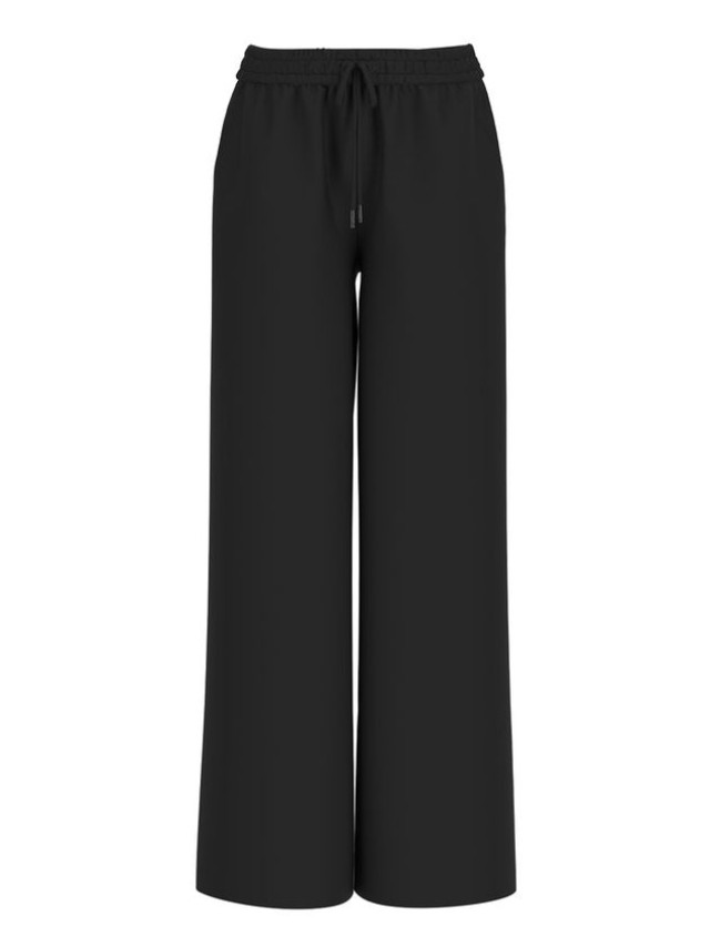 Guess Ines Wide Leg Jogger Γυναικείο Παντελόνι Μαύρο