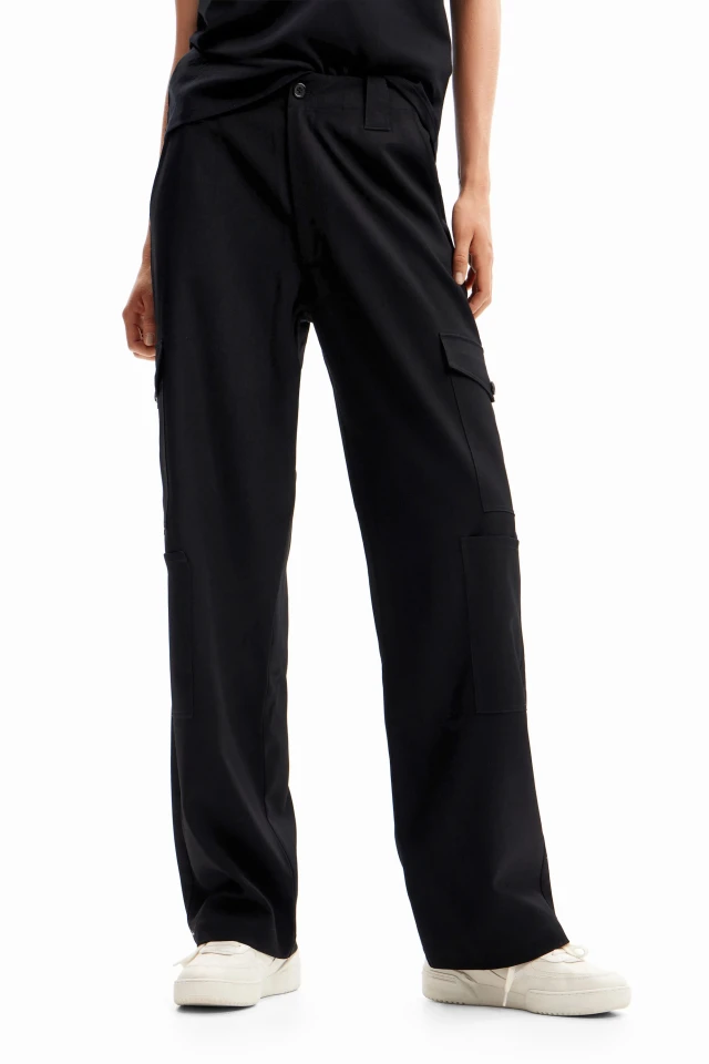Desigual D2 Pant_Liverpool  Γυναικείο Παντελόνι Μαύρο