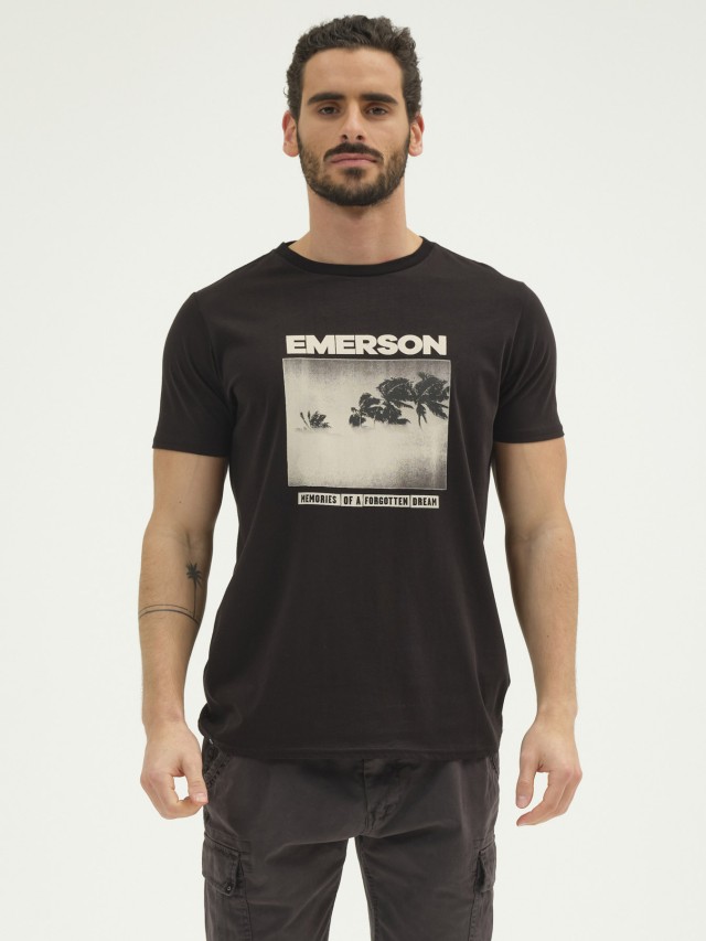 Emerson Ανδρικη Μπλουζα Μαυρη