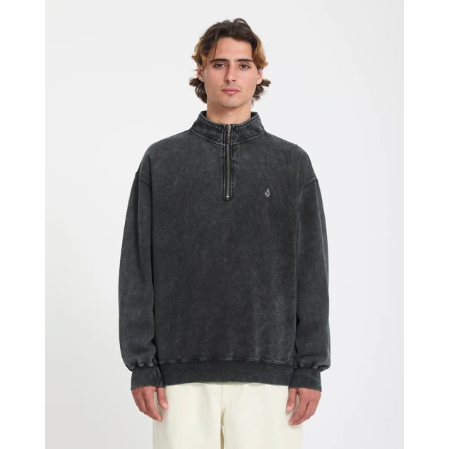 Volcom Single Stone Quarter Zip Ανδρικό Φούτερ Ανθρακί