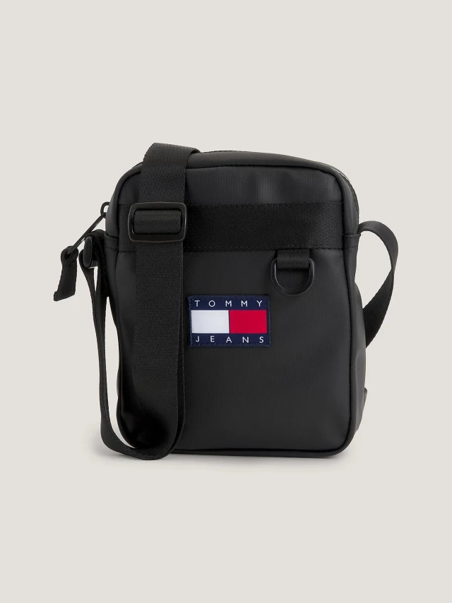 Tommy Hilfiger Tjm Dly Elev Reporter Ανδρική Τσάντα Μαύρη