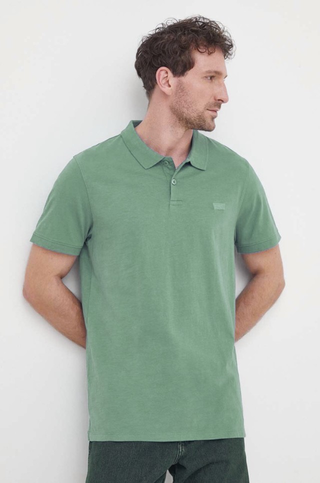 Levis Slim Housemark Polo Greens Ανδρική Μπλούζα Polo Μεντα
