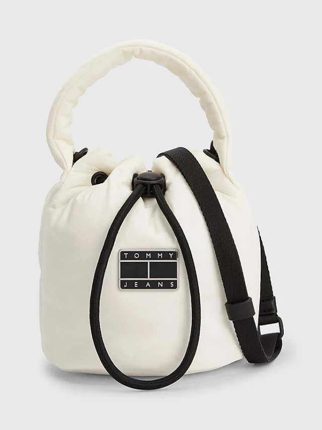Tommy Hilfiger Tjw Hype Consious Bucket Bag Γυναικεια Τσαντα Εκρού