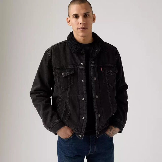 Levis Type 3 Sherpa Trucker Blacks Ανδρικό Μπουφάν Μαύρο