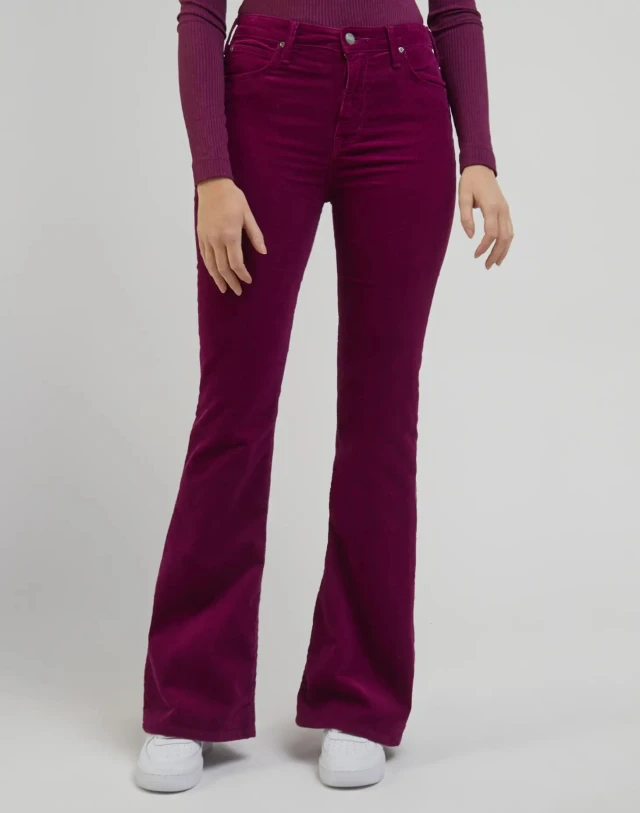 Lee Breese Foxy Violet Γυναικείο Παντελόνι Κοτλέ Μωβ