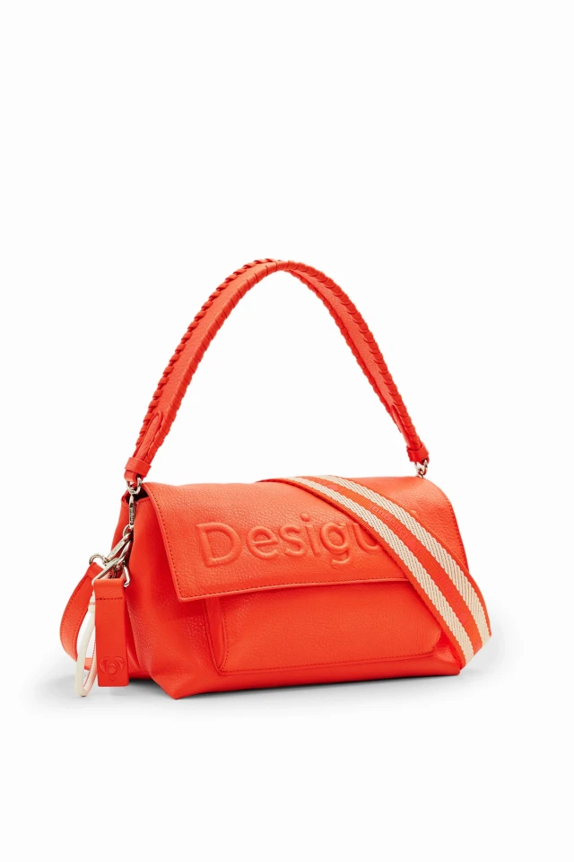 Desigual Bag_Half Logo 24 Venecia 2.0 Γυναικεία Τσάντα Πορτοκαλί
