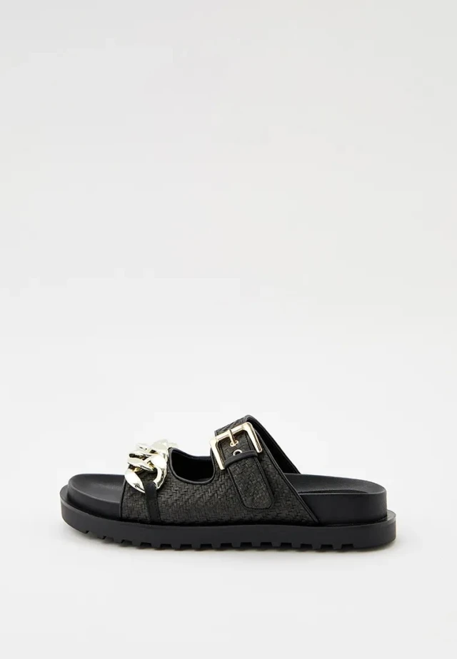 Guess Fateman Γυναικεία Πεδιλα Μαύρα