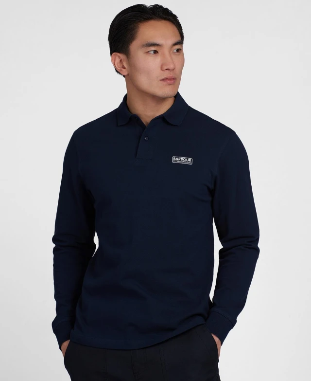 Barbour B.intl Long Sleeve Polo Ανδρικη Μπλουζα Polo Μπλε Σκουρο
