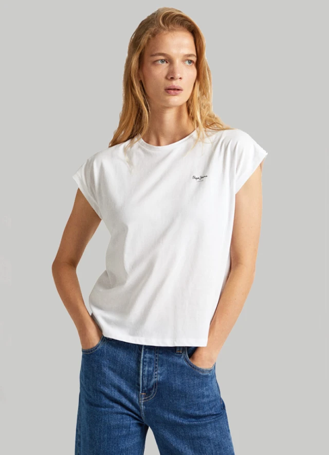 Pepe Jeans E2 Drop 2 Lory Γυναικεία Μπλούζα Λευκή