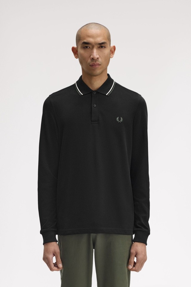 Fred Perry Ανδρική Μπλούζα Polo Μαύρη
