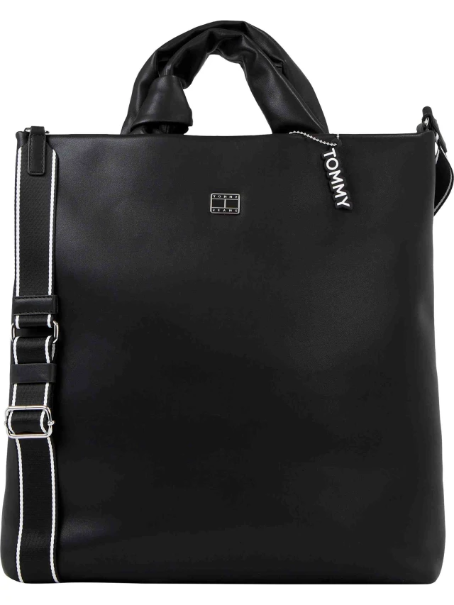 Tommy Hilfiger Tjw City Girl Tote Γυναικεία Τσάντα Μαύρη