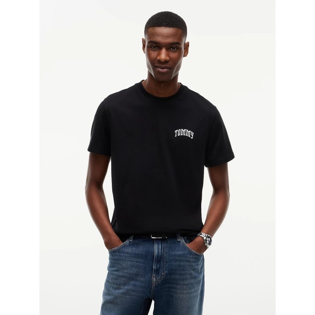 Tommy Hilfiger Tjm Slim Tommy Tee Ext Ανδρικη Μπλουζα Μαύρη