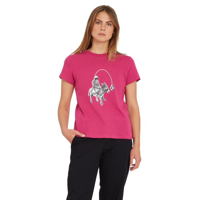 Volcom Fa Oldees Tee Γυναικεια Μπλουζα Φουξια