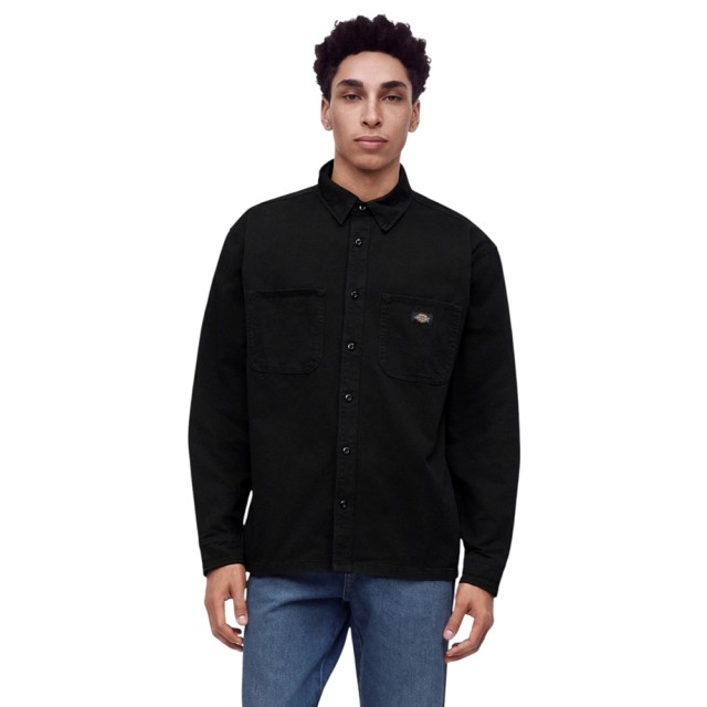 Dickies 247 Garment Dyed Work Shirt Ανδρικό Πουκάμισο Μαύρο
