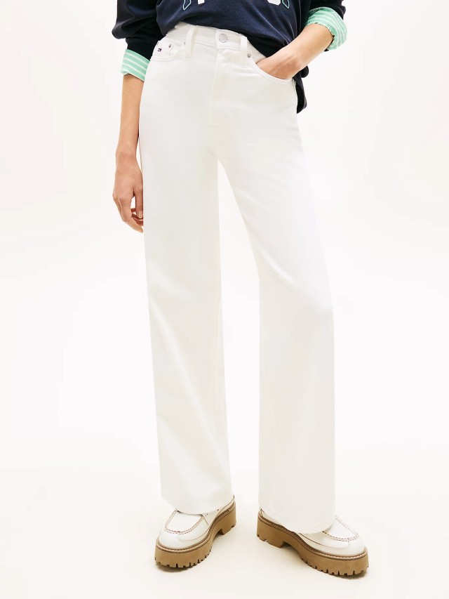 Tommy Hilfiger Claire Hr Wd Γυναικείο Παντελόνι Τζιν Λευκό