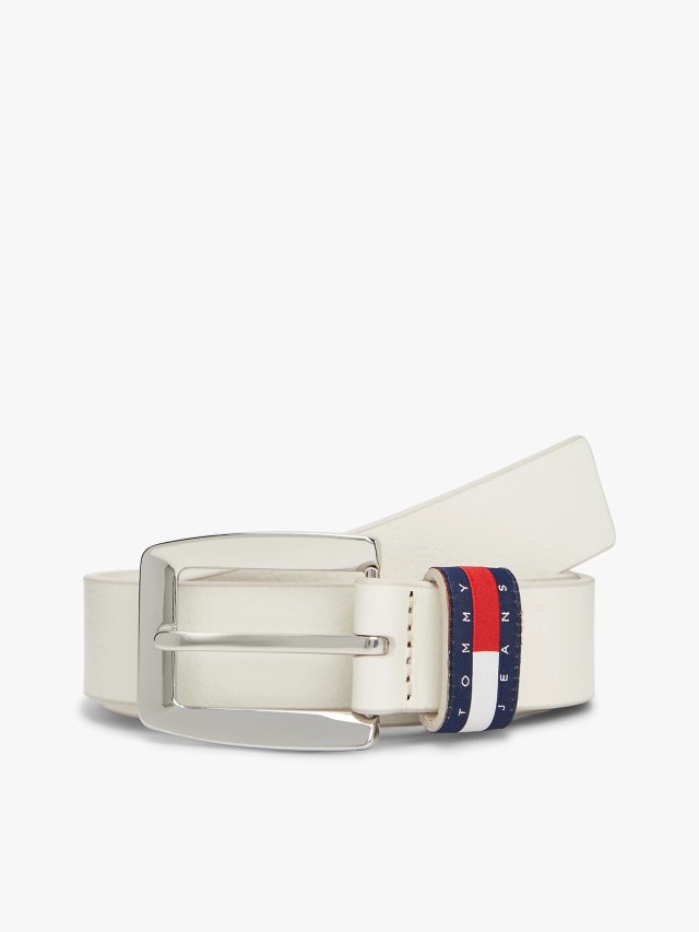 Tommy Hilfiger Tjw Oval 3.0 Γυναικεία Δερμάτινη Ζώνη Εκρού