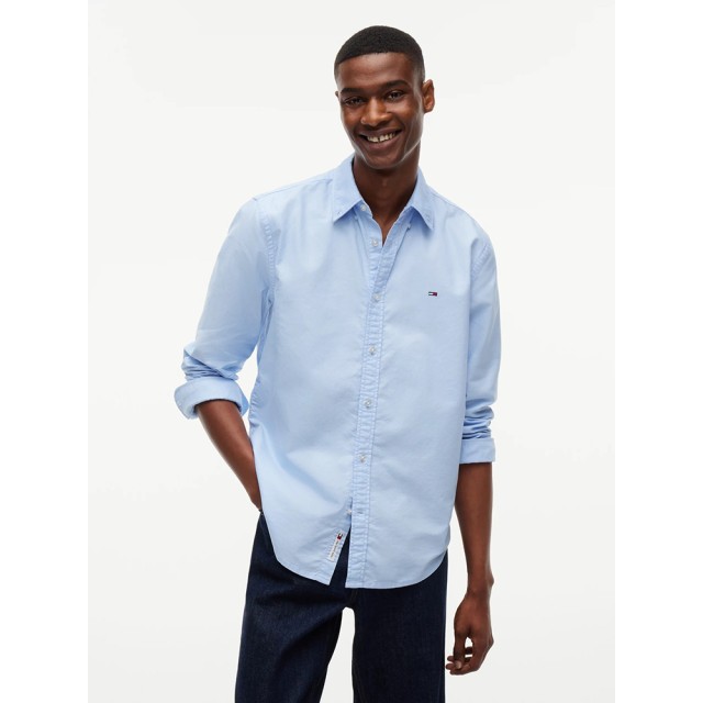 Tommy Hilfiger Tjm Reg Oxford Shirt Ext Ανδρικό Πουκάμισο Σιελ