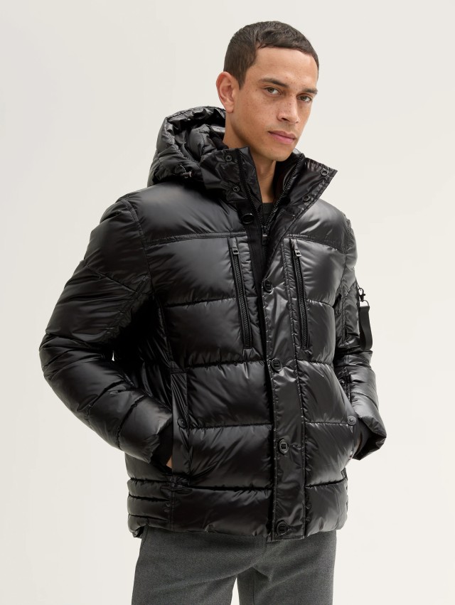 Tom Tailor Puffer Jacket Wi 409 Ανδρικό Μπουφάν Μαύρο