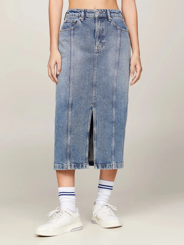 Tommy Hilfiger Claire Hgh Midi Skirt Γυναικεία Φούστα Τζιν