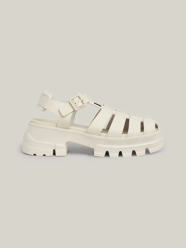 Tommy Hilfiger Tjw Heel Fisherman Sandal Γυναικεία Σανδάλια Εκρού