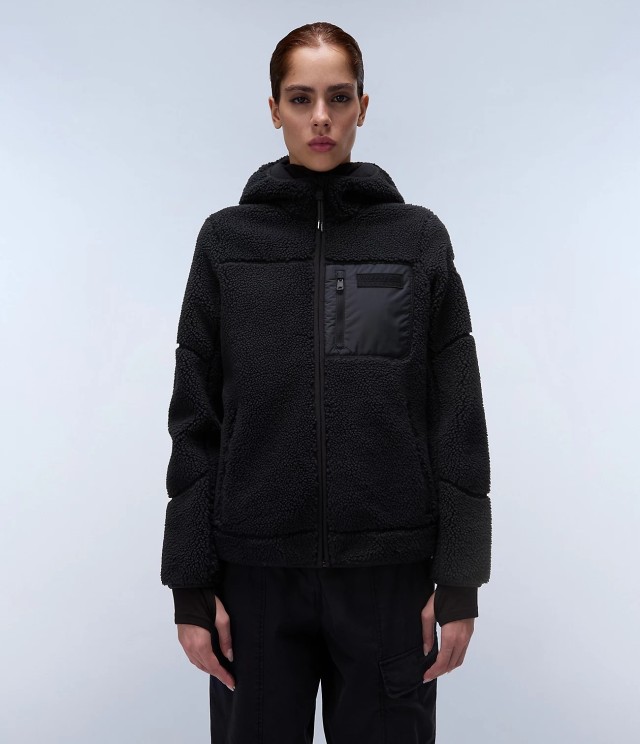 Napapijri Yupikogh w black Γυναικεία Ζακετα Fleece Μαύρο