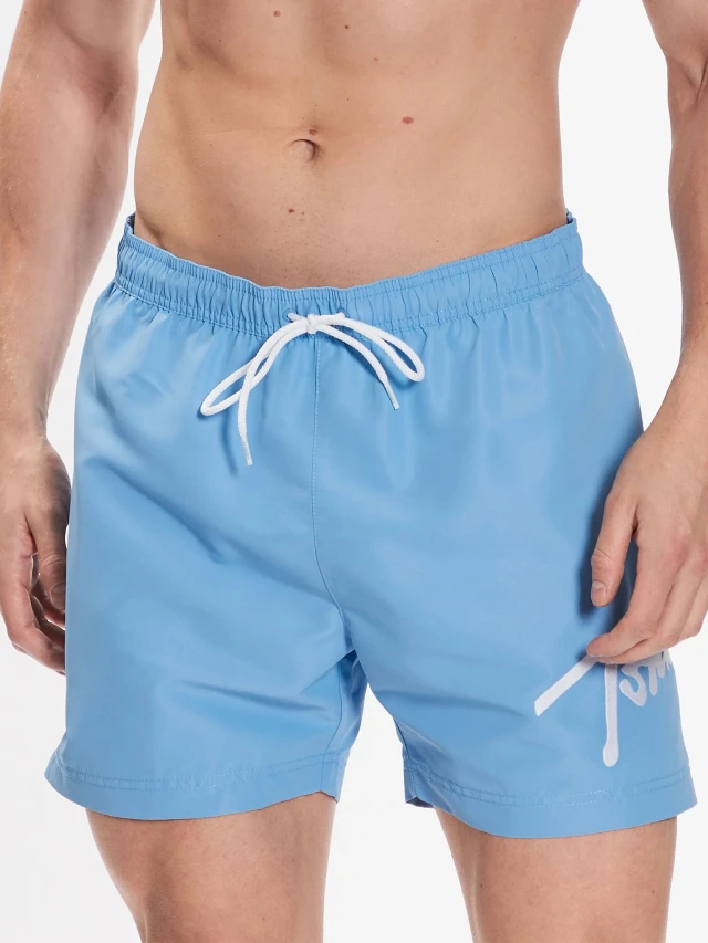 Tommy Hilfiger Sf Medium Drawstring Ανδρικό Μαγιό Σιελ