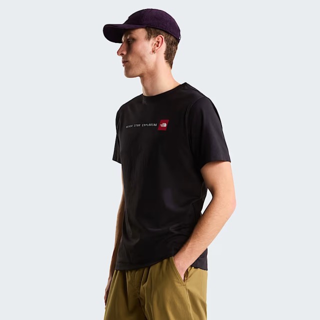 The North Face M Nse Reg Ss Tee-Graphi Tnf Black Ανδρική Μπλούζα Μαύρη