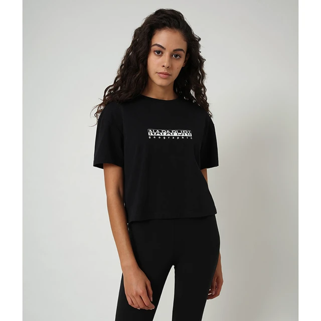 Napapijri S-Box W Cropped Black 041 Γυναικεια Μπλουζα Μαυρη