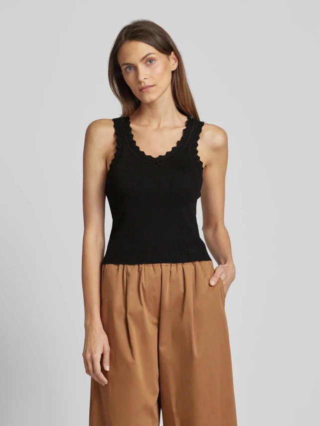 Guess Jovie Tank Top Swtr Γυναικεία Μπλούζα Μαύρη