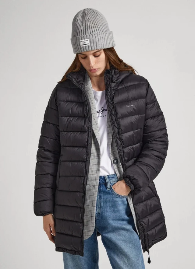 Pepe Jeans Maddie Long Γυναικείο Μπουφάν Μαύρο