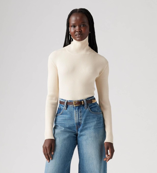 Levis Tulip Turtleneck Neutrals Γυναικείο Πλεκτό Ζιβαγκο Μπεζ