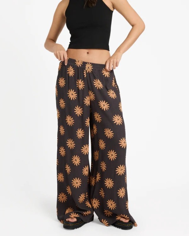 Volcom Dropping In Pant Γυναικείο Παντελόνι Multi Μαύρο