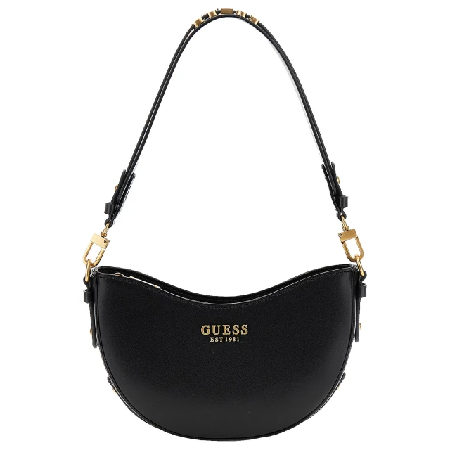 Guess Sarita Top Zip Shoulder Bag Γυναικεία Τσάντα Μαύρη