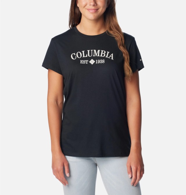 Columbia Trek™ SS Graphic Tee Γυναικεία Μπλούζα Μαυρο
