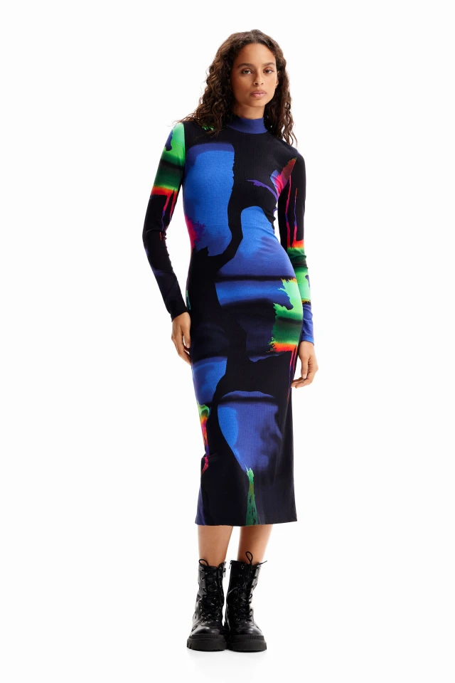 Desigual D2 Vest_Hologram-Lacroix Γυναικείο Φόρεμα Μαύρο