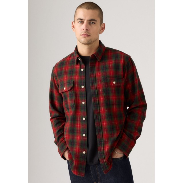 Levis Jackson Worker Reds Ανδρικό Πουκάμισο Καρο Κόκκινο