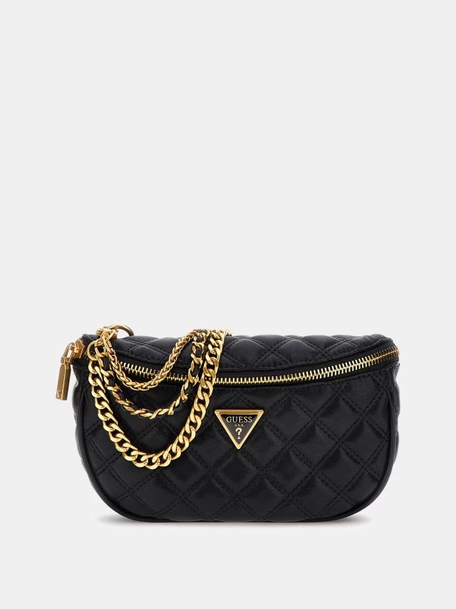 Guess Giully Belt Bag Γυναικεία Τσάντα Μαύρη