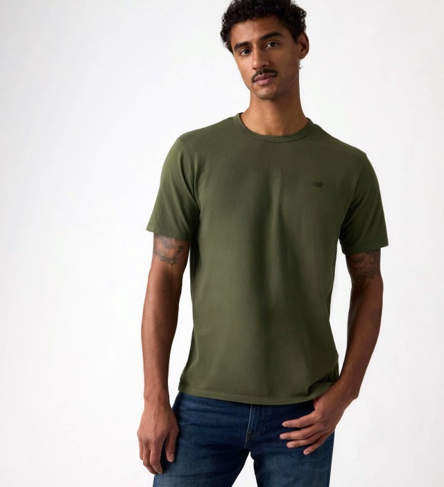 Levis Original Tee Greens Garment Dye Deep Depths Ανδρικη Μπλουζα Χακι
