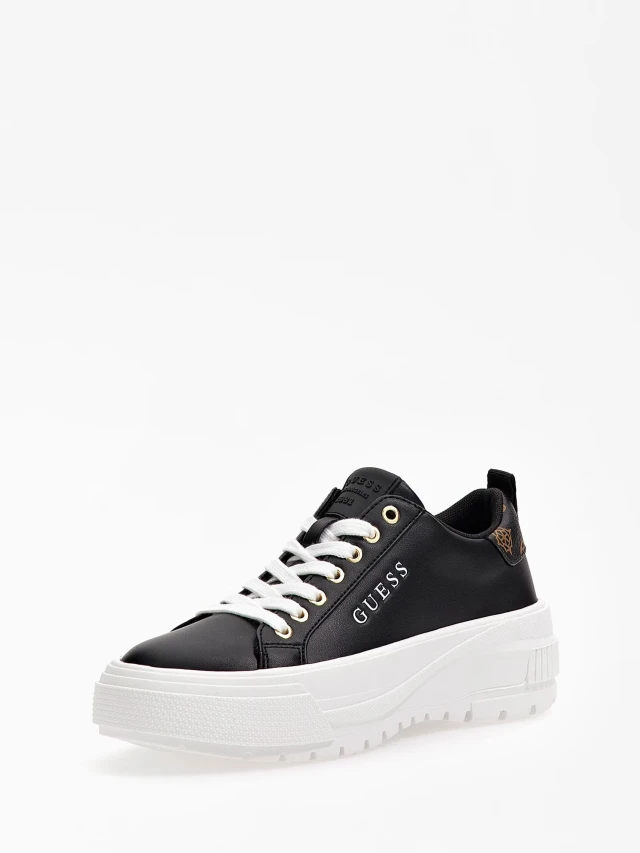 Guess Eladie2 Γυναικεια Sneakers Μαυρα
