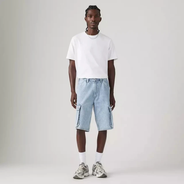Levis Baggy Cargo Shorts Light Indigo Ανδρική Βερμούδα Cargo Τζιν