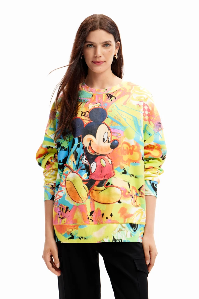 Desigual D2 Sweat_Mickey Grafitti  Γυναικείο Φούτερ Multi