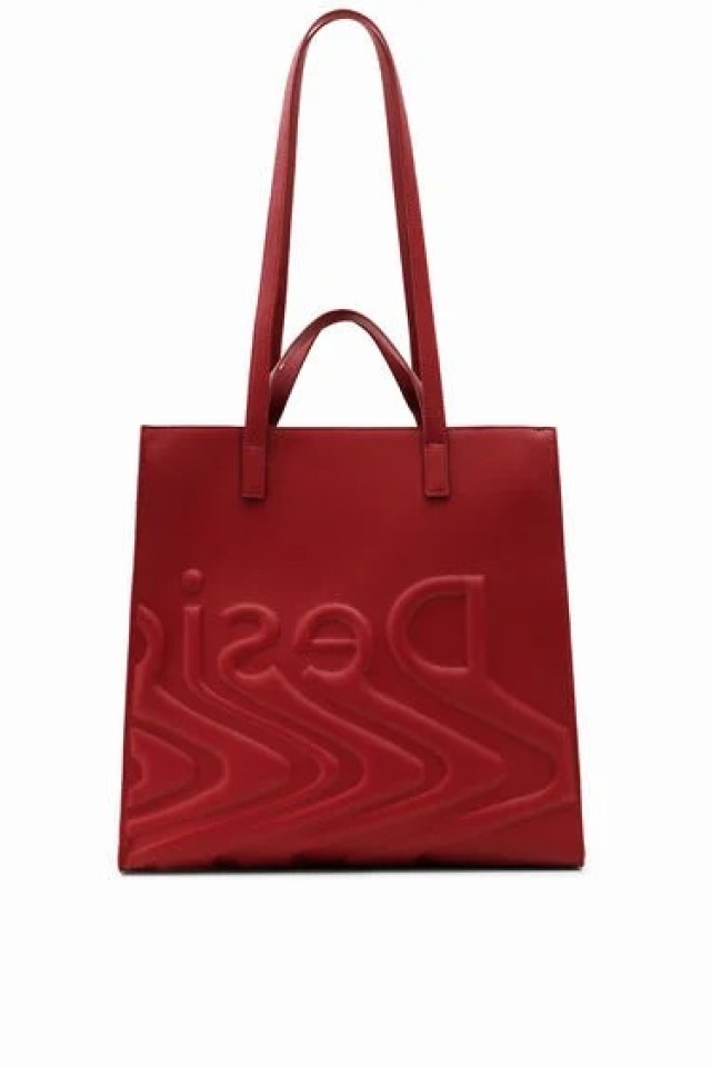 Desigual Bag_Psico Logo Merlo V Γυναικειο Τσαντα Κοκκινη