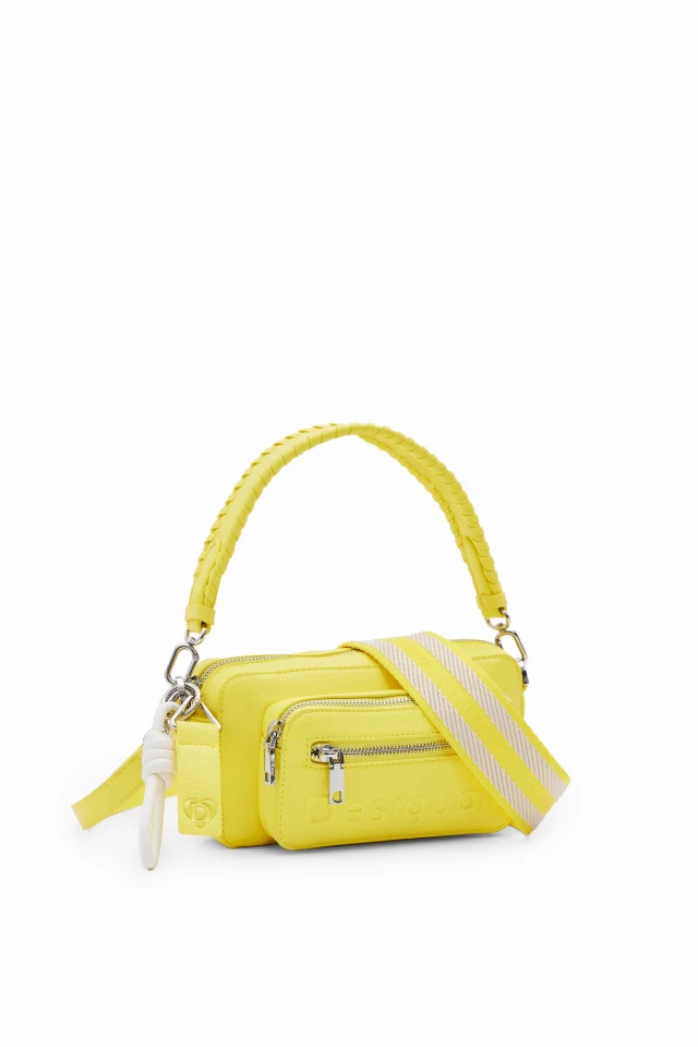 Desigual Bag_Half Logo 24 Cambridge 2.0 Γυναικεία Τσάντα Κίτρινη