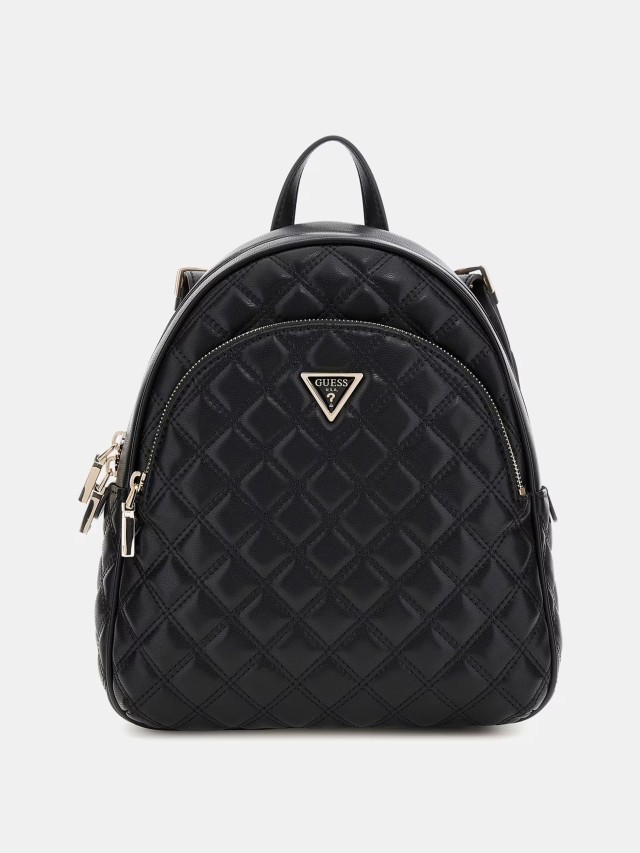 Guess Giully Ii Dome Backpack Γυναικεία Τσάντα Backpack Μαύρη