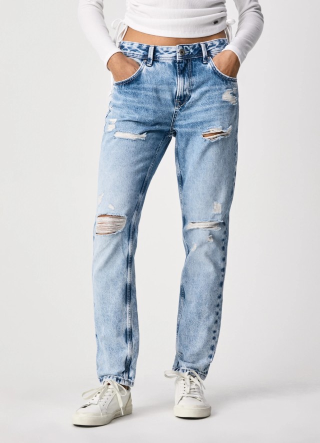 Pepe Jeans E2 Violet Γυναικειο Παντελονι Τζιν