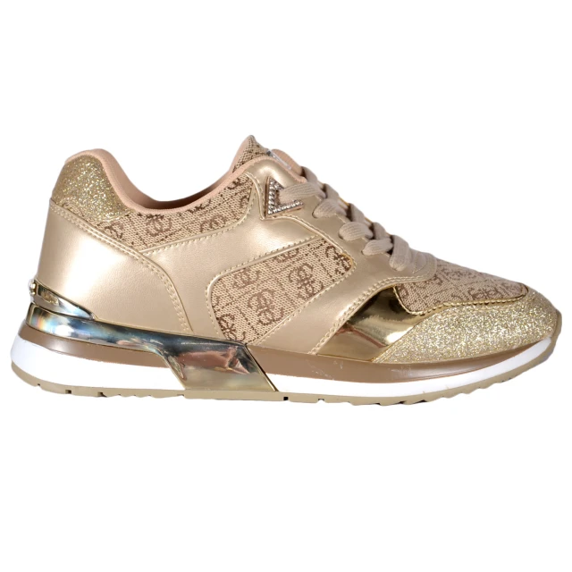 Guess Motiv/Active Lady/Leather Like Γυναικεια Παπουτσια Μπεζ