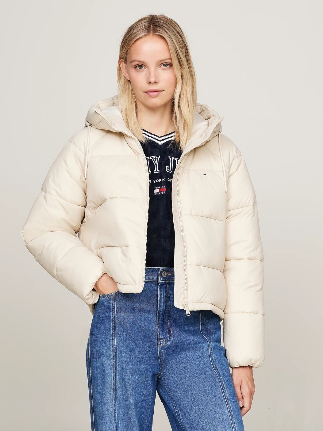 Tommy Hilfiger Tjw Vail Puffer Ext Γυναικείο Μπουφάν Εκρού