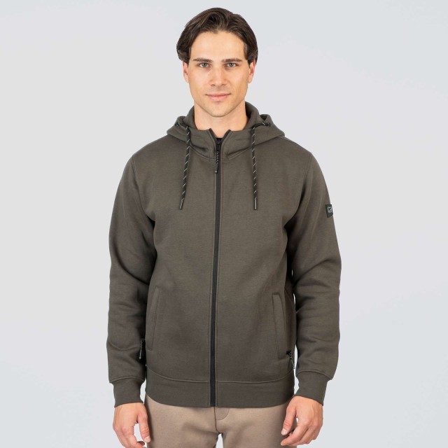 Rebase Ανδρικη Ζακετα Φουτερ Χακι